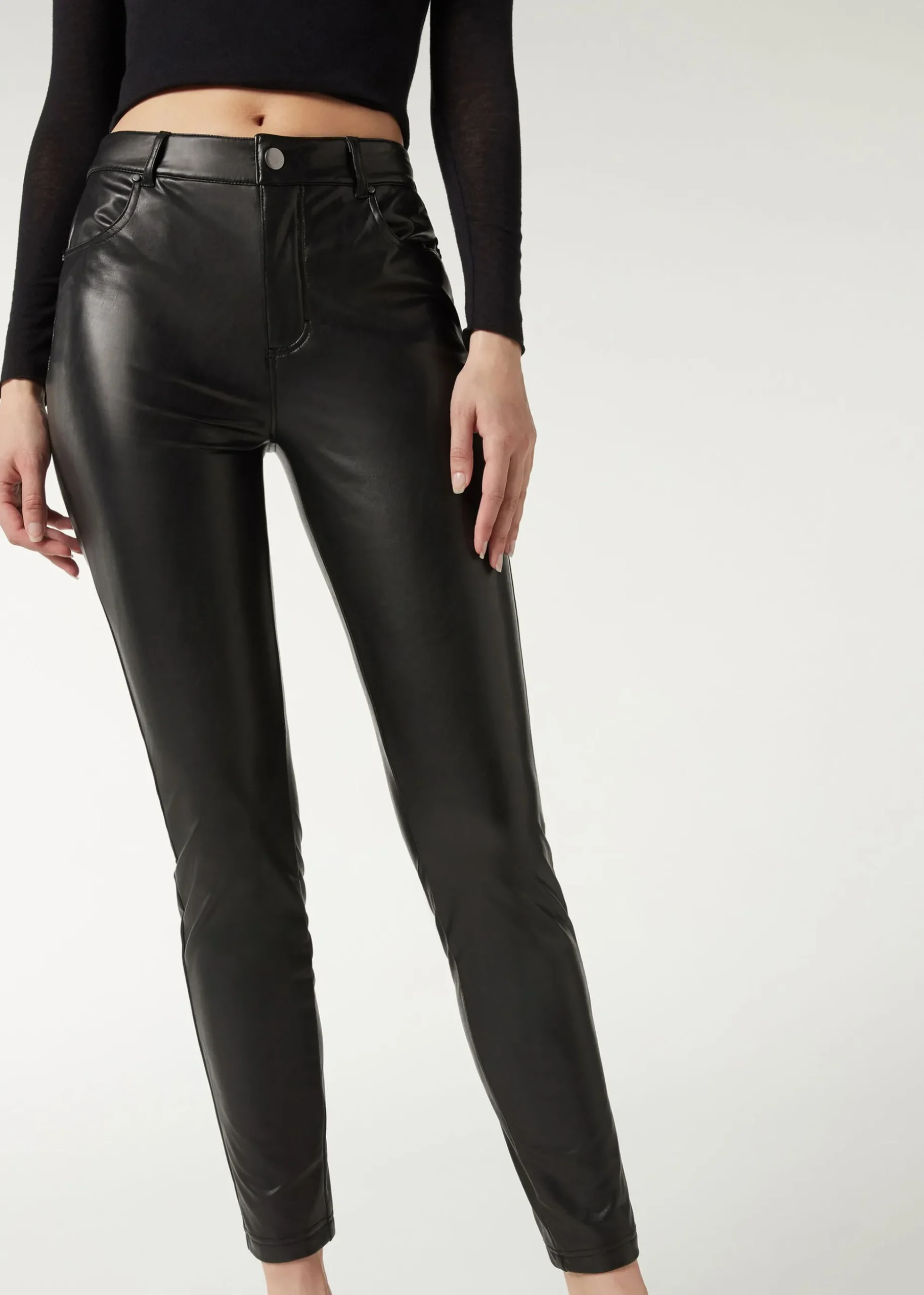 Legging Effet Cuir Thermique