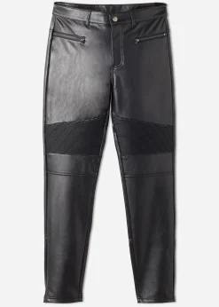 Legging Motard Skinny Enduit Thermique