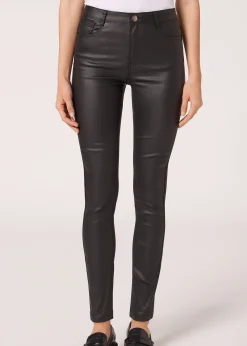 Legging Skinny Effet Cuir