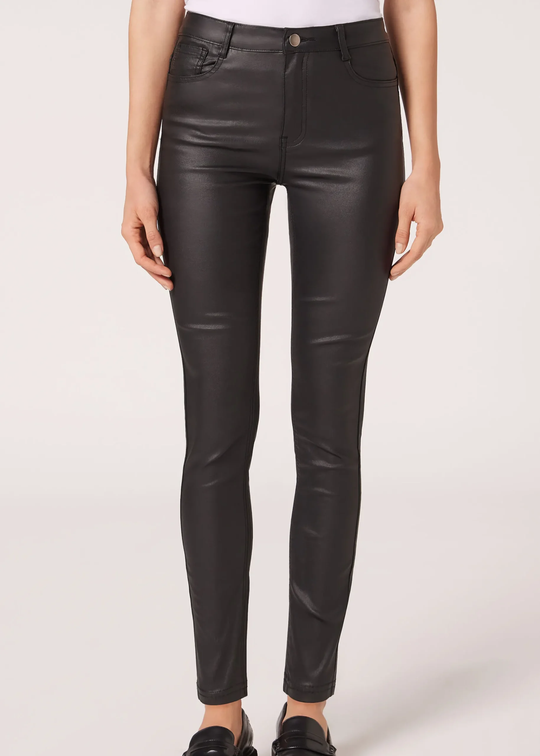 Legging Skinny Effet Cuir