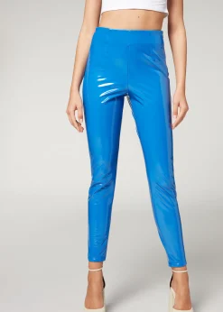Legging Skinny En Vinyle Thermique