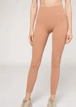 Legging Sportif Sans Coutures A Fines Cotes