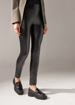 Legging Thermique Effet Cuir