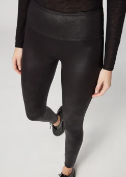 Legging Total Shaper Remodelant Effet Cuir