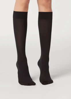Mi-Bas Semi-Opaques 30 Deniers En Microfibre