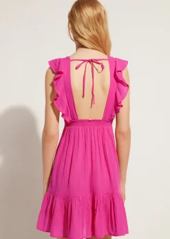 Robe Courte Avec Volant Et Passementerie