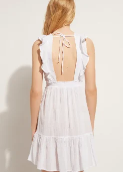 Robe Courte Avec Volant Et Passementerie