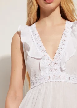 Robe Courte Avec Volant Et Passementerie