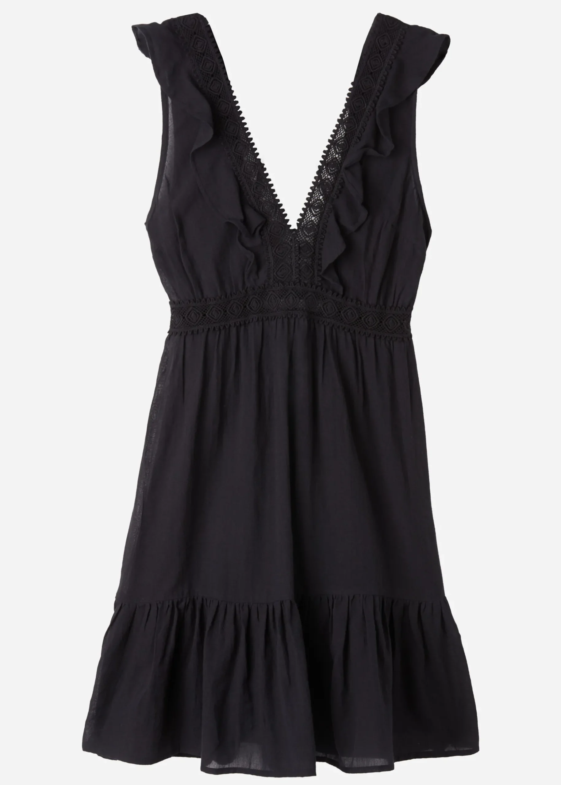 Robe Courte Avec Volant Et Passementerie