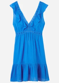 Robe Courte Avec Volant Et Passementerie