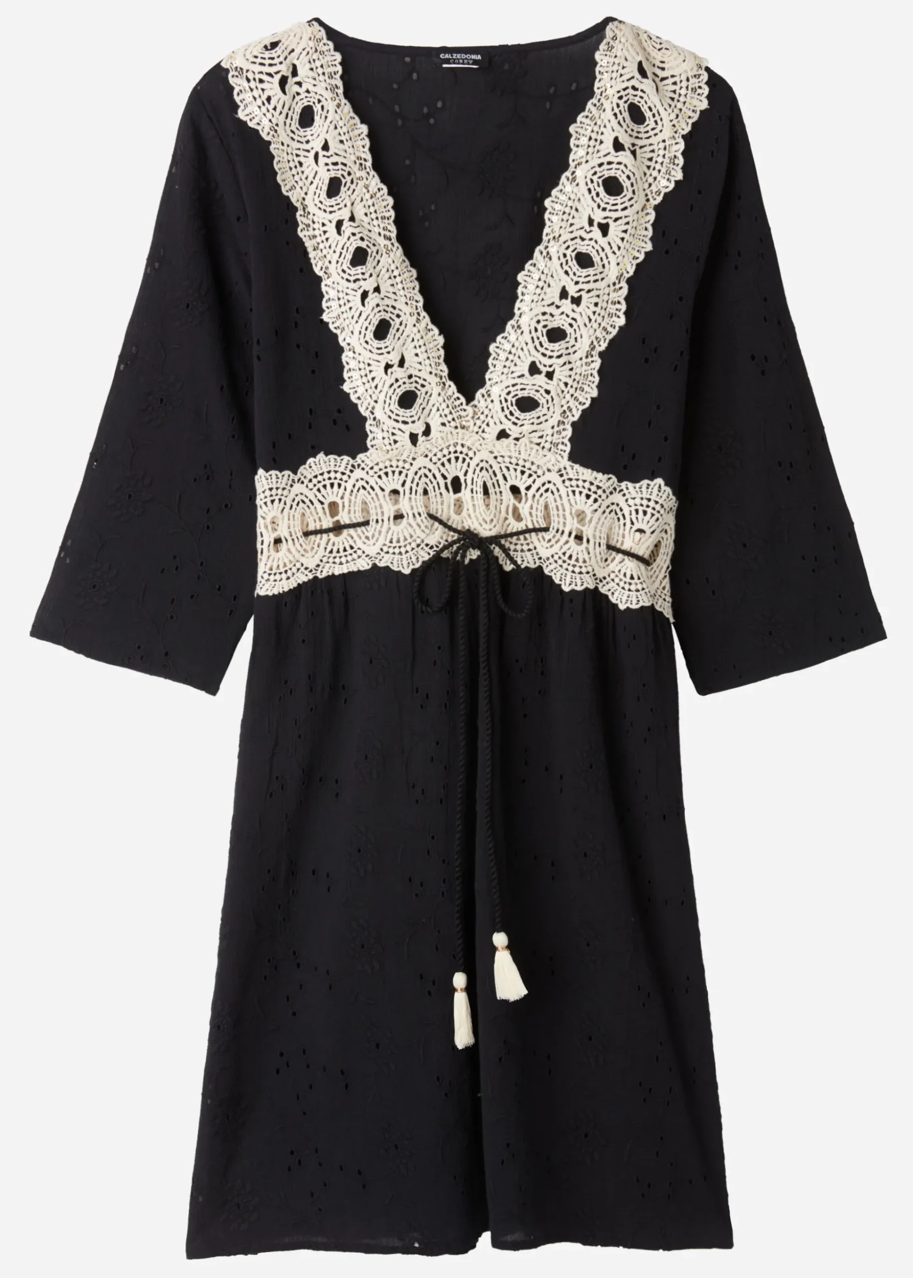 Robe En Dentelle Anglaise Avec Paillettes