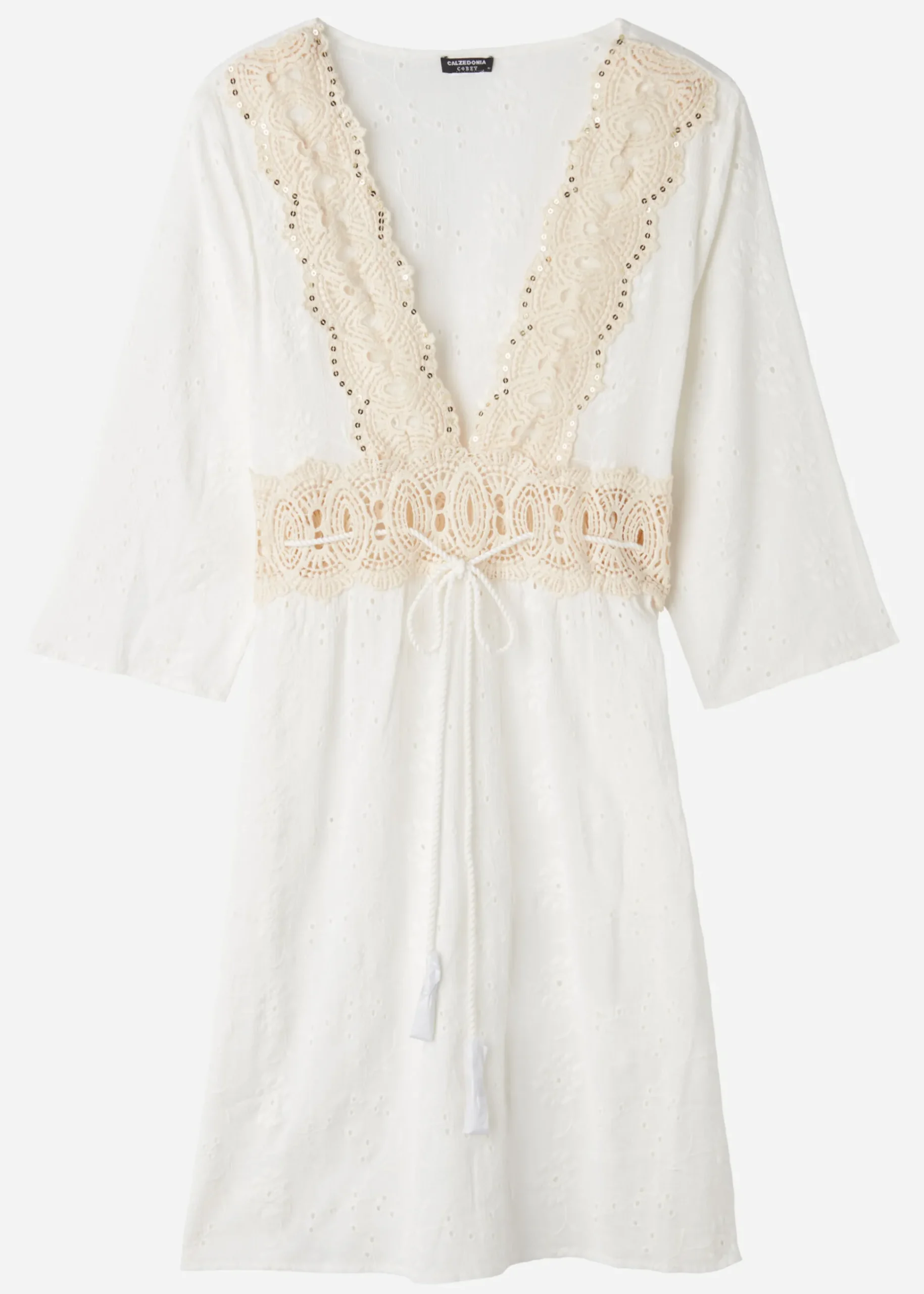 Robe En Dentelle Anglaise Avec Paillettes