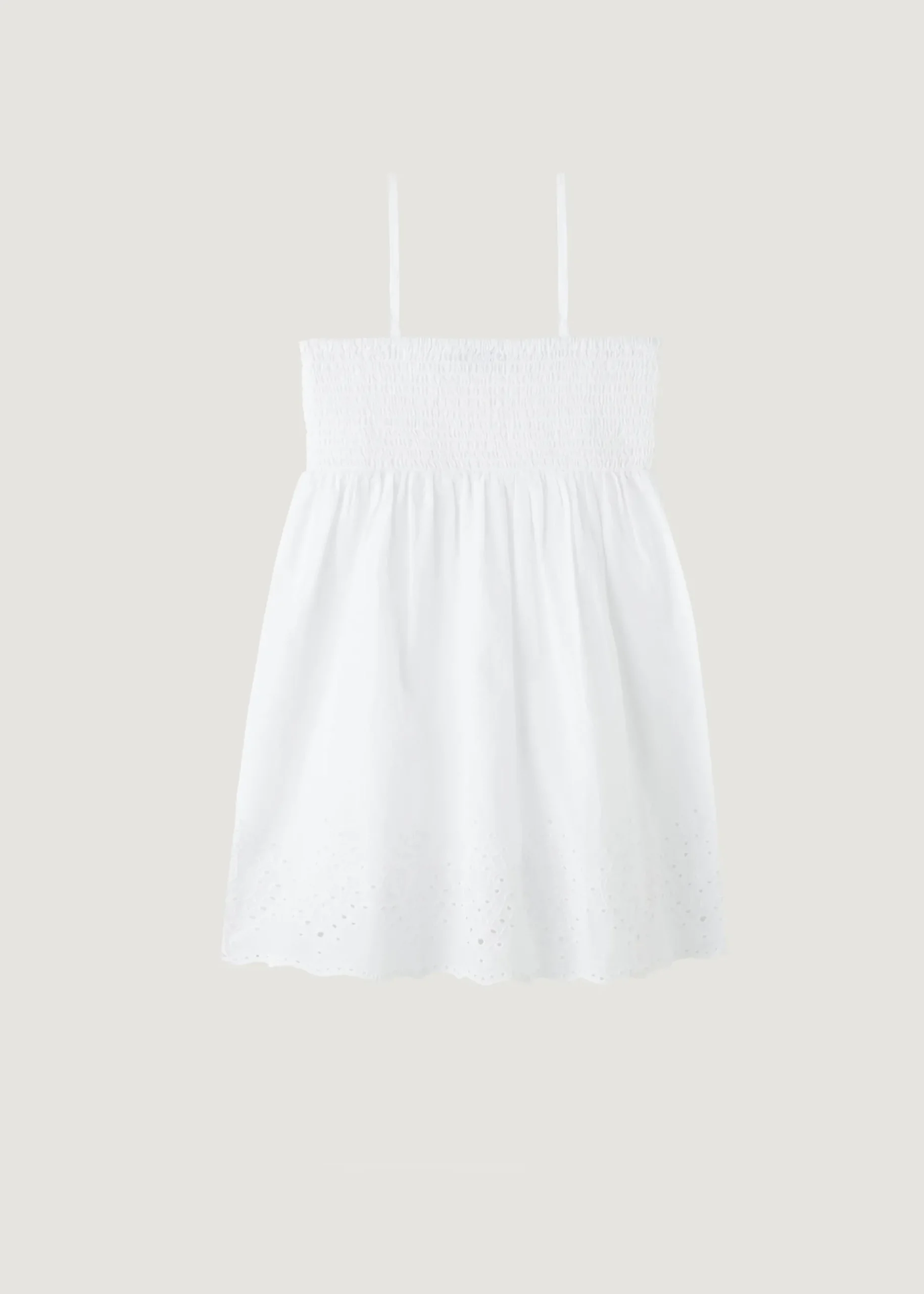Robe Fille Avec Dentelle Anglaise