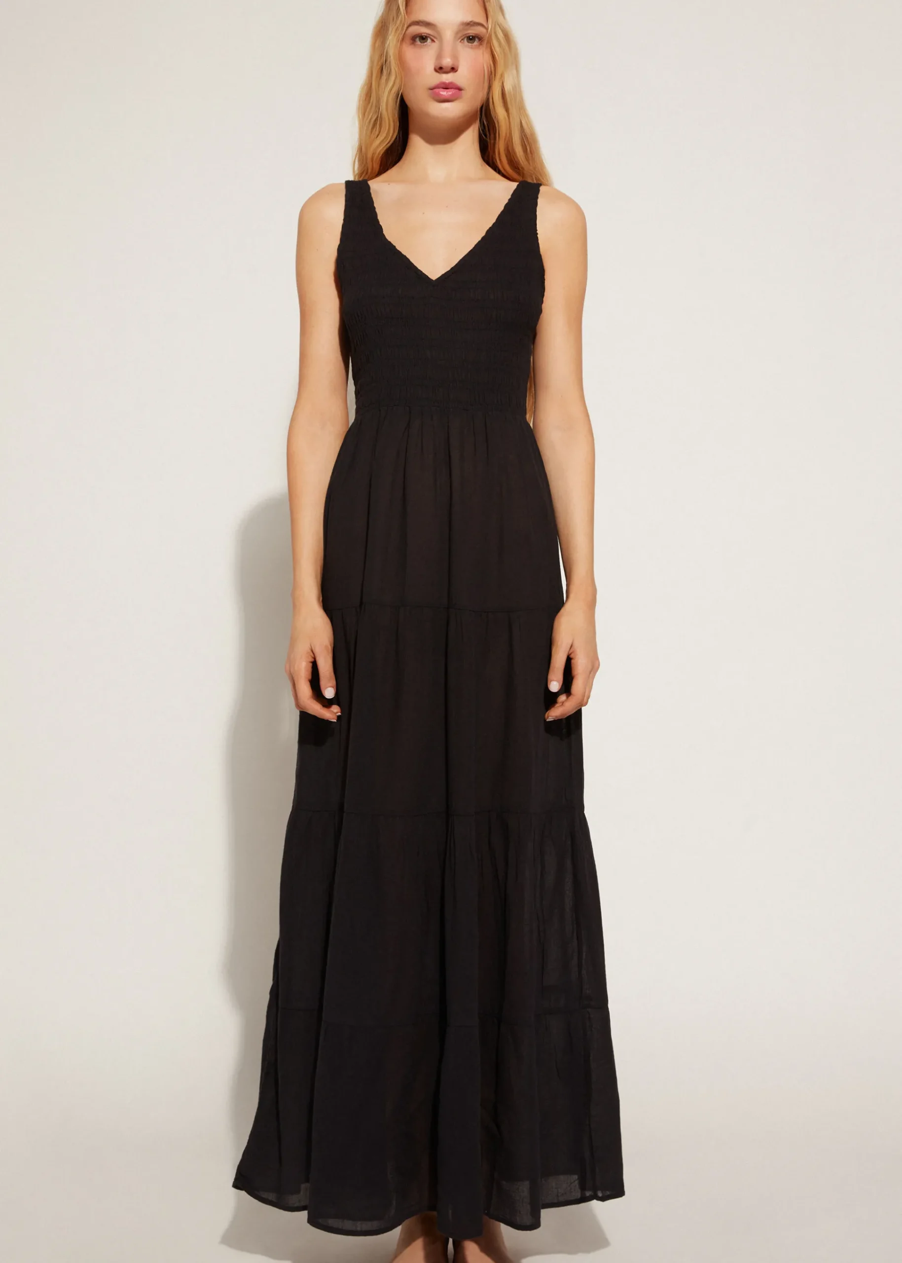 Robe Longue Avec Jupe A Volants
