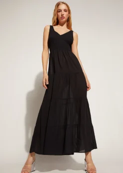 Robe Longue Avec Jupe A Volants